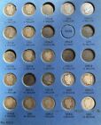 1892-1916 Barber Dime Almost Complete 63 Coins Set  Many Key Date Whitman Folder