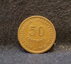 1957 Portuguese Angola  colony  50 Centavos  Good Grade  Km-75  an10 