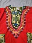 National Sport Shirt Dashiki Unisex Xl Red African Hippie Haute Tribal Blouse 