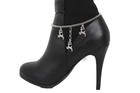 Women Boot Bracelet Silver Metal Chain Shoe Holydays Christmas Deer Charms Set