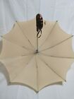 Vtg Umbrella Handmade In Italy Wood Handle