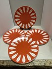 Dansk    the Burbs Collection    Melamine Dinner Plates In Marigold Lotus Pattern