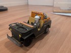 Vintage Japan Tin  Army Recorder Jeep - Friction Motor - Free Shipping In Canada