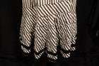 Antique Edwardian French Black   White Striped Skirt 38  Waist Fair Condition