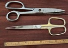 Vintage Italian Forged Seamstress Tailor Shears Sewing Scissors 8    Heavy Duty