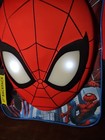 Spider-man Head W Flashing Eyes Lights 17  Backpack Book Bag Marvel Universe Nwt