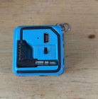 Vintage Mp3 Ipod Speaker Cube Leopard Blue Boom Cube Keychain 90s