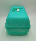 Large Green Teal Caboodles Case Tiered Organizer With Mirror 15  X 7 