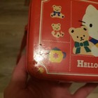 Vintage Sanrio Hello Kitty Mini Metal Tin Lunch Box Storage Container 1996 Korea