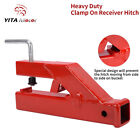 2  Mount Receiver Trailer Hitch Clamp On Bucket Bobcat Deree Tractor Skidsteer