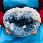 6 55lb Natural Blue Celestite Geode Quartz Crystal Mineral Specimen Healing