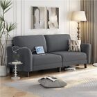 2-seater Fabric Couch With Usb Charging Ports  67  W Upholstered Sofa 