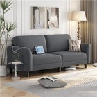 2-seater Fabric Couch With Usb Charging Ports  67  W Upholstered Sofa
