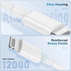 3 Pack Apple Mfi Certified Charger Cable 6ft  Lightning To Usb Cable Cord 6 Foot