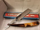 Vintage  two Golden Men  Straight Razor - 6 8 Square Point - Shave Ready