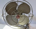 Vintage Fan 1950   s General Electric Grey Metal Mcm Mid-century Fan Antique Works