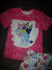 New Boutique Bluey Bleached Shirt Girls Bell Bottom Outfit Set Valentine s Day