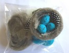Needle Felting Kit Tutorial Bird Nest Eggs Wool  Needle  Felted Blue New Christm