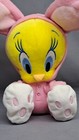 Hallmark Tweety Bird Plush Pink Yellow Easter Bunny Looney Tunes 7    Stuffed