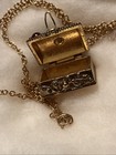 Vtg Avon Queens Ransom 1974 Treasure Chest Necklace-pill Box W original Box