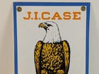 J i  Case Eagle Farm Machinery Racine 12  Heavy Porcelain Enameled Metal Sign
