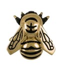 Michael Healy 4-in Polished Brass Bumble Bee Door Knocker
