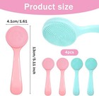 4 Pack Silicone Manual Facial Cleansing Brush  Skin Friendly Waterproof Face Cle