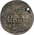 1587-1632 Poland Sigismund Iii Silver 3 Groschen - Holed And Cleaned