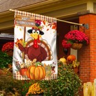Turkey Happy Thanksgiving Flag Graden Flag