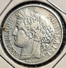 1887 A France 1 Franc  835 Very Fine Silver Coin