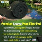 Classic Koi Pond Filter Pad Coarse Black Bulk Roll Fish Pond Filter Media 12x72 