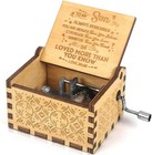 Muzero Wooden Hand Crank Music Box For Son From Mom  Christmas Birthday Gift For