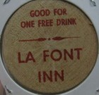 Vintage Red Lion Lounge La Font Inn Pascagoula  Ms Wooden Nickel - Mississippi