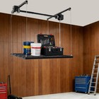Overhead Garage Lifting Storage Rack  Adjustable Height Garage Storage Rack