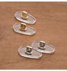 Silver Chanel Replacement Silicone Nose Pads For Sunglasses Eyeglasses Screw-in