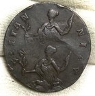 1770-1775 Double Struck Error Great Britain Uk Half Penny