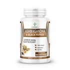 Ashwagandha Capsules 1300mg Serving Capsules W black Pepper Root Powder Organic 