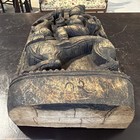 Vintage Carved Wood Indian Deity Relief Panel Statue Architectural Salvage