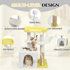 Cat Tree Tower Portable 27 5in Indoor With Scratching Post Cozy Condo Toy Balls