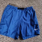 Nike Swim Shorts Size Small Mens 5  Belted Packable Blue Trunks  60