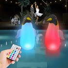2 Pack Solar Floating Penguin Lights With Remote Waterproof 16 Colors 4 Modes