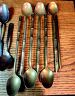 13 Vtg Pieces Of Serving Flatware Silverware Spoons   Forks