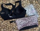 Vsx Victoria s Secret Nwt Black Incredible Max Sports Bra Sz 38d   Gift-zip Tote