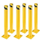     1 2 4 6 Pack 48  Steel Safety Bollards  4 5 Inch Diameter Parking Bollard Post