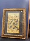 Antique Persian Hand Painted Miniature 1920 Framed