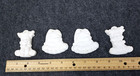 4 Vintage Creative Crafts Ceramic Bisque Ready To Paint Christmas Ornaments 1995