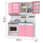 Juego De Cocina Para Ni  as  Incluye Gabinete  Estufa  Ideal Para Edad 3-7 A  os