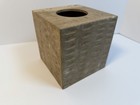 Waterstone Boutique Tissue Box Cover  San Pablo Mocha  Light Travertine
