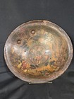 19th Century Indian Mughal Indo-persian Shield  Leather Painted With Hunting