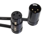Low-profile Right-angle 3-pin Xlr Male To Female Adjustable-angle Cable